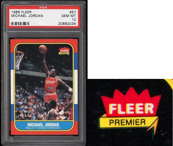 1986-87 Fleer Michael Jordan #57 Rookie Bulls PSA 5