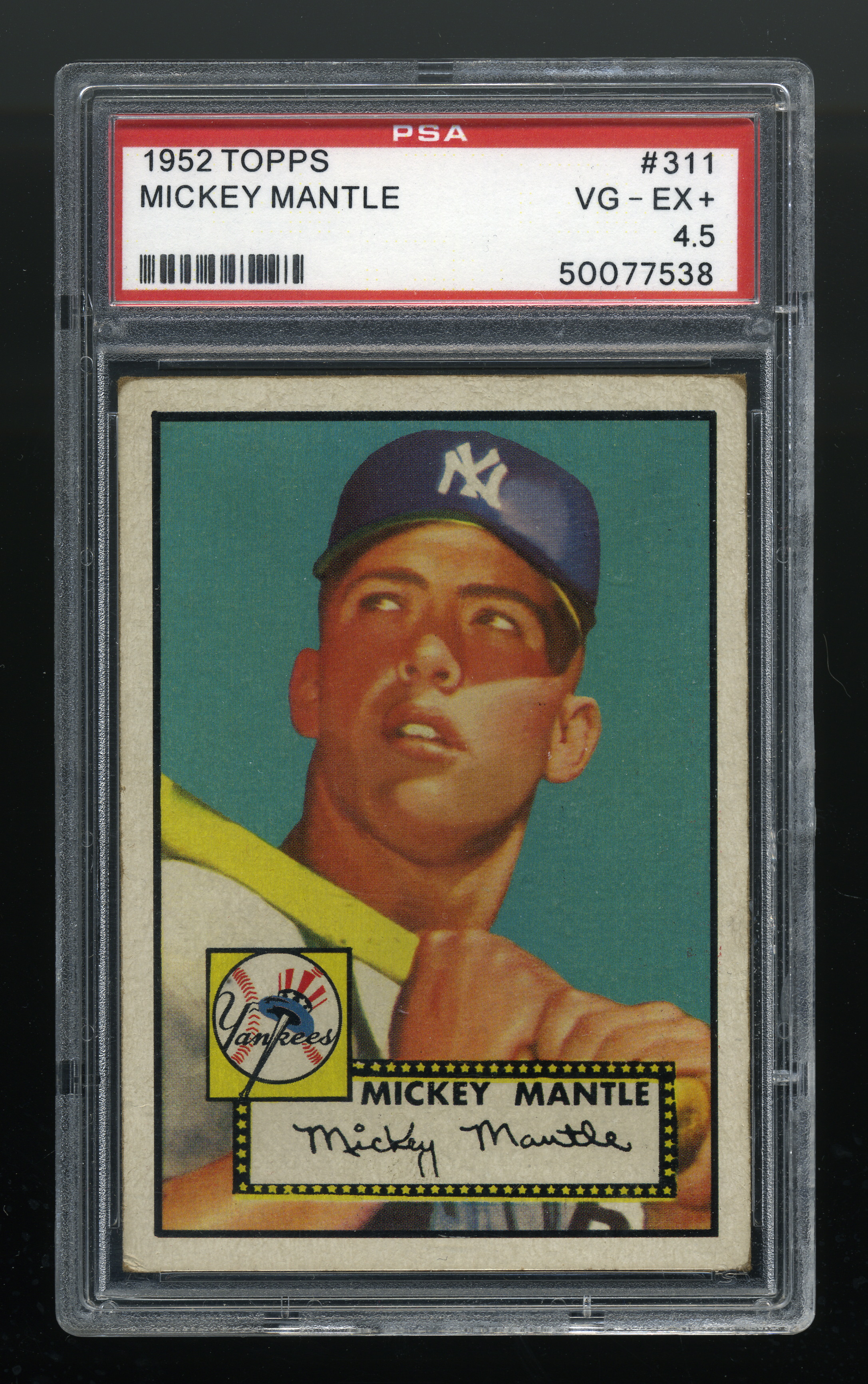 CSG Certifies a Distinctively Altered 1952 Topps Mickey Mantle Card